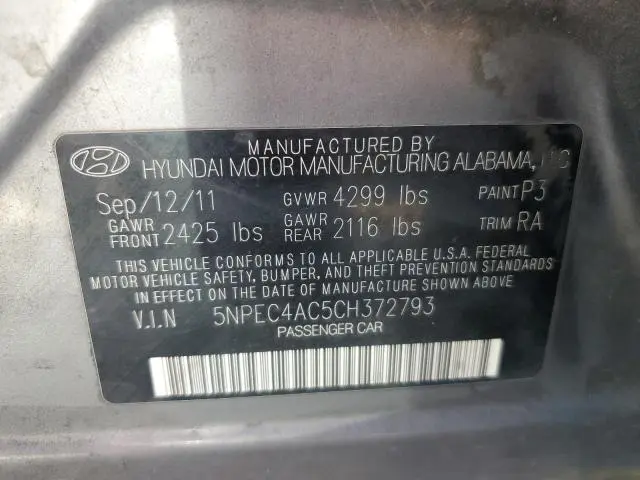 2012 HYUNDAI SONATA SE