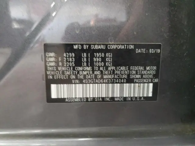 2019 SUBARU IMPREZA PREMIUM  