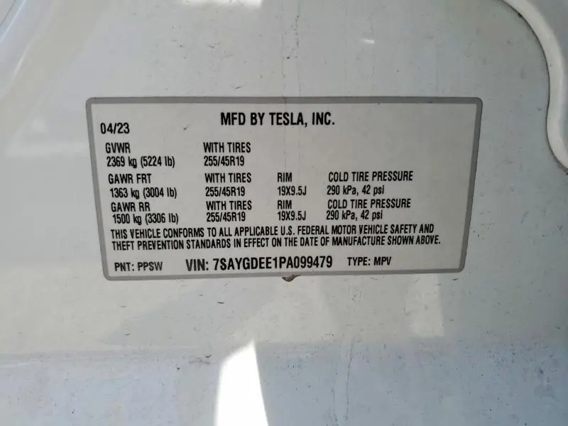 2023 TESLA MODEL Y   