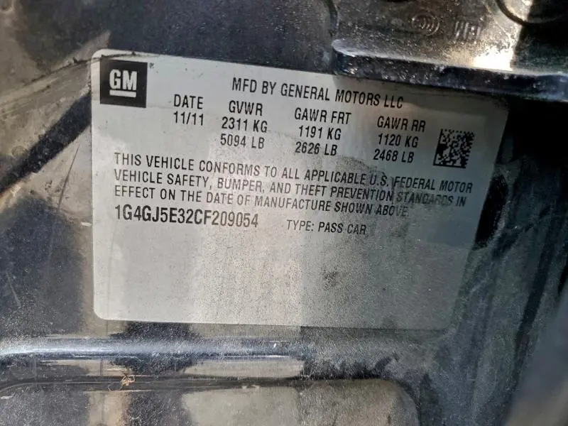 2012 BUICK LACROSSE TOURING  