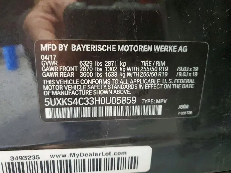 2017 BMW X5 XDRIVE35D  