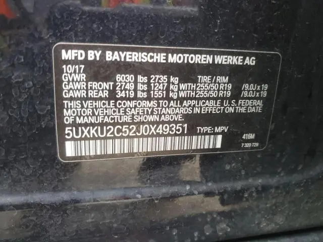 2018 BMW X6 XDRIVE35I  