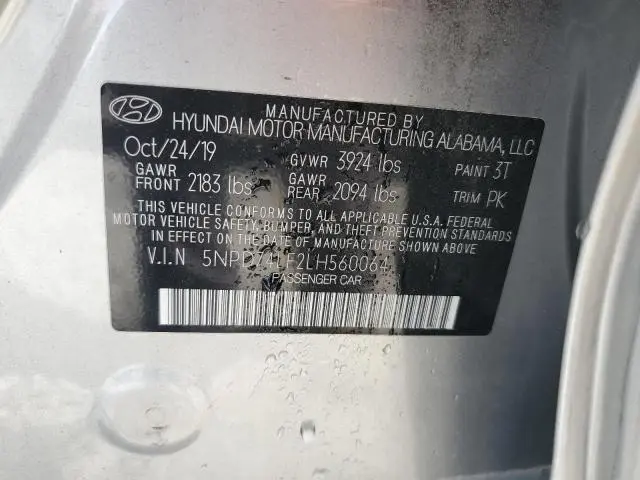 2020 HYUNDAI ELANTRA SE  