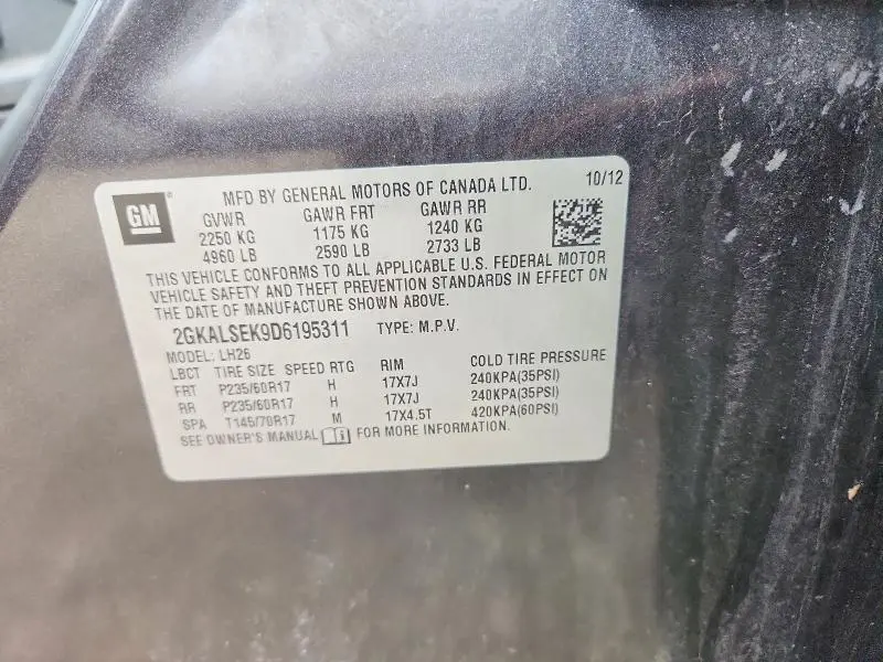 2013 GMC TERRAIN SLE  