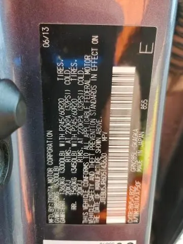 2013 TOYOTA 4RUNNER SR5  