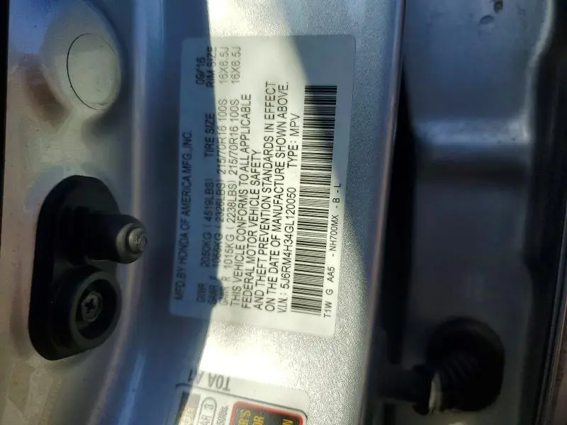 2016 HONDA CR-V LX  