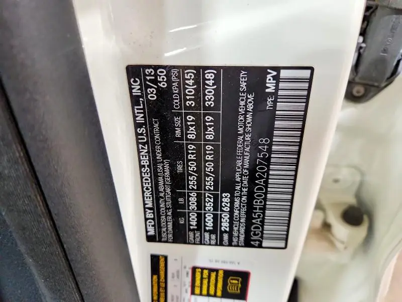 2013 MERCEDES-BENZ ML 350 4MATIC  