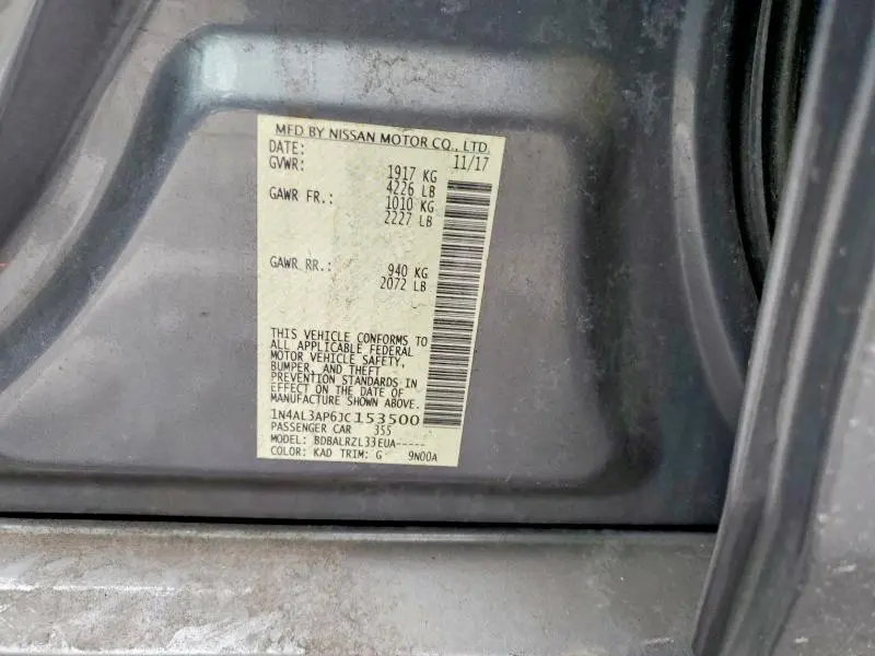 2018 NISSAN ALTIMA 2.5 SL  