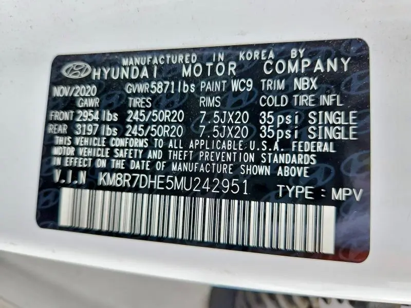 2021 HYUNDAI PALISADE CALLIGRAPHY  