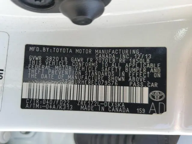 2014 TOYOTA COROLLA L  