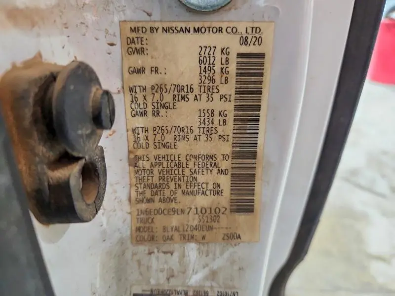 2020 NISSAN FRONTIER S  