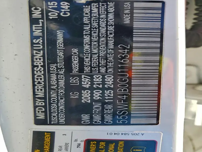 2016 MERCEDES-BENZ C 300  