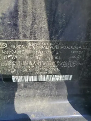 2013 HYUNDAI ELANTRA GLS  