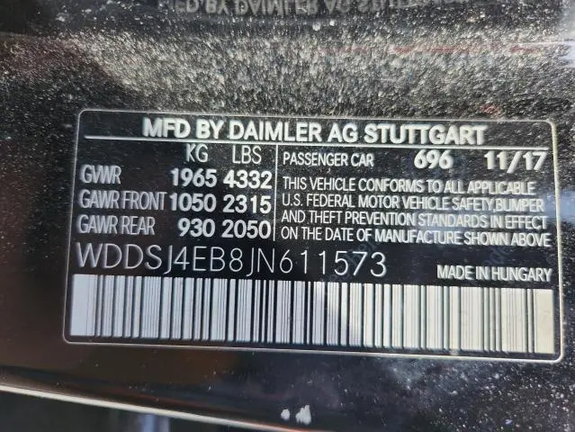 2018 MERCEDES-BENZ CLA 250  