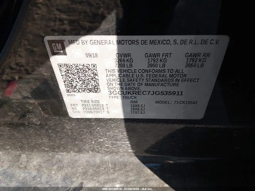 2018 CHEVROLET SILVERADO 1500 2LT