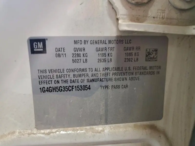 2012 BUICK LACROSSE PREMIUM  