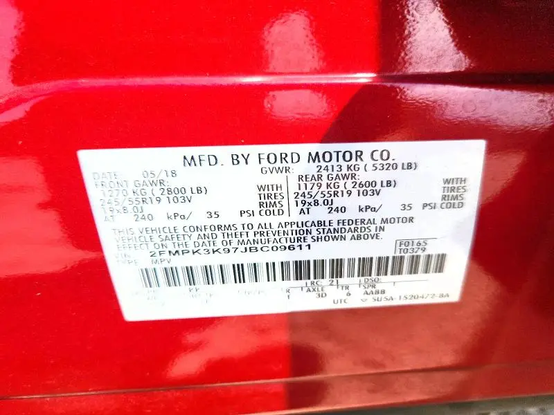 2018 FORD EDGE TITANIUM  