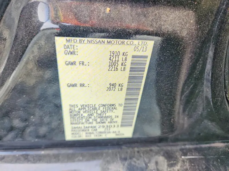 2013 NISSAN ALTIMA 2.5  