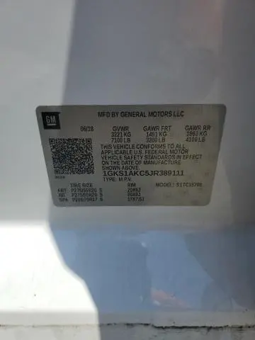 2018 GMC YUKON SLE  