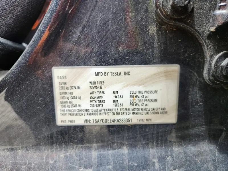 2024 TESLA MODEL Y   