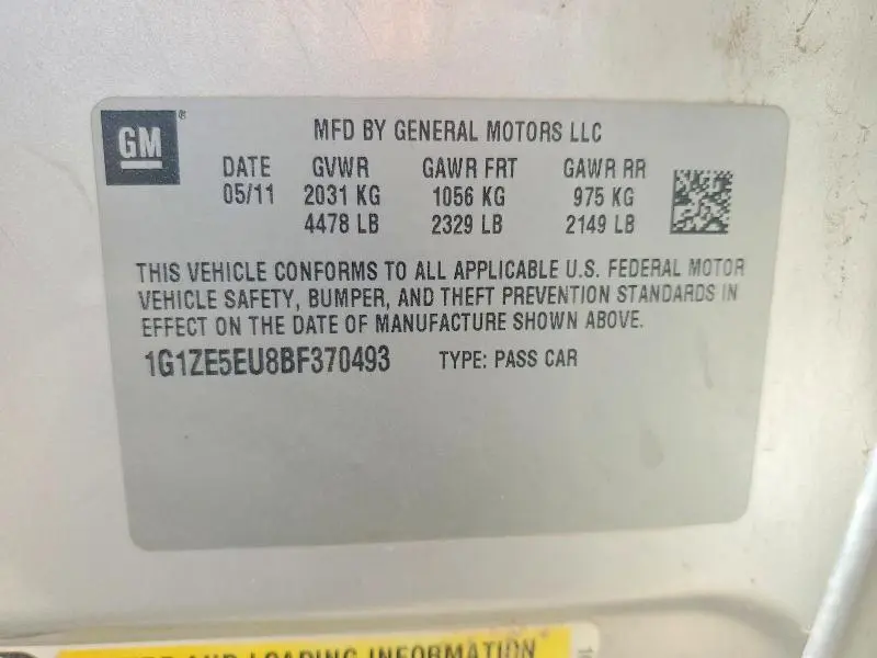 2011 CHEVROLET MALIBU LTZ  