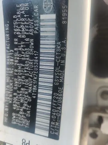 2014 TOYOTA CAMRY SE  