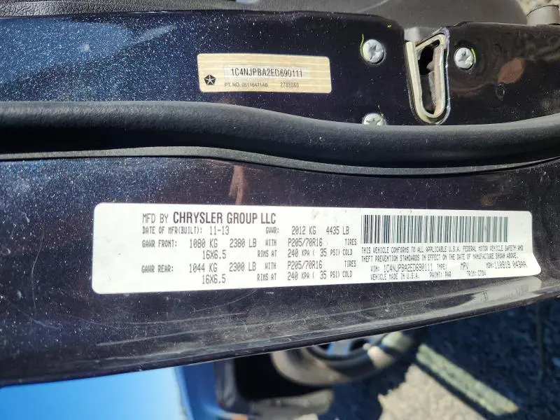 2014 JEEP PATRIOT SPORT  