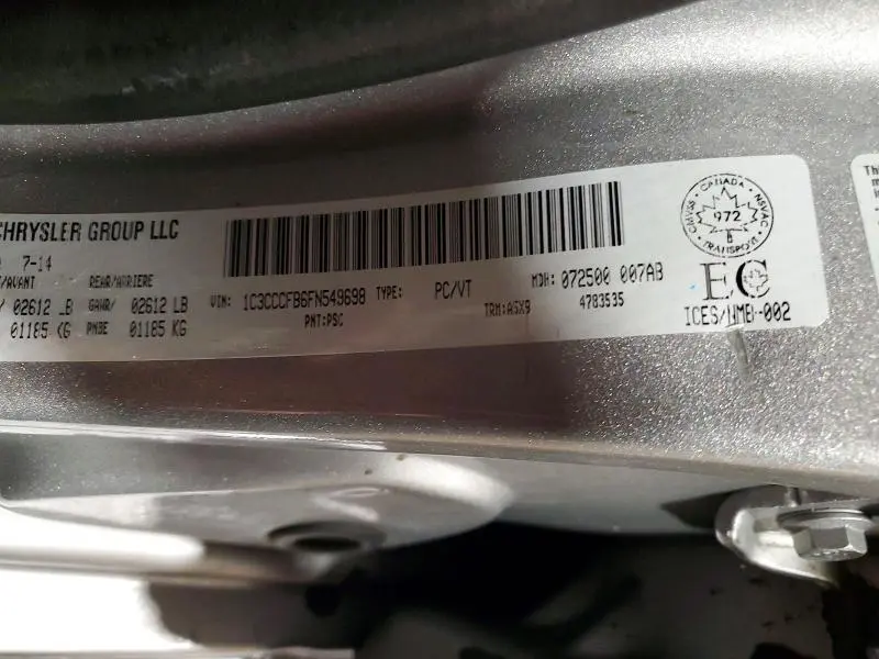 2015 CHRYSLER 200 LX  