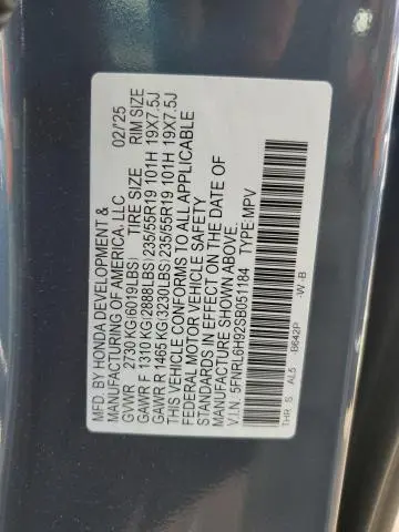 2025 HONDA ODYSSEY ELITE  