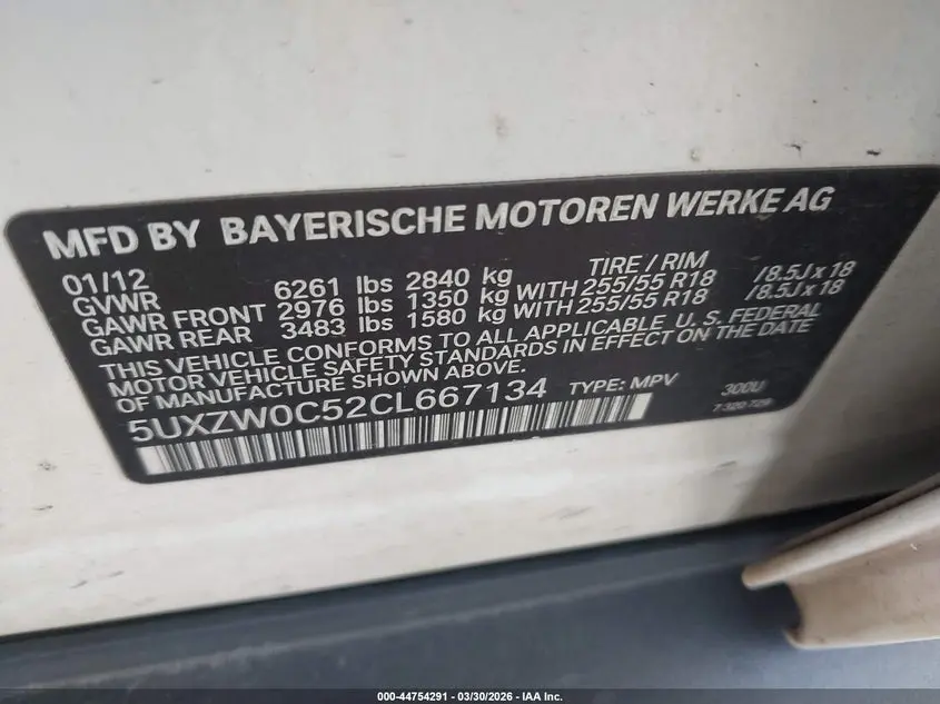 2012 BMW X5 XDRIVE35D