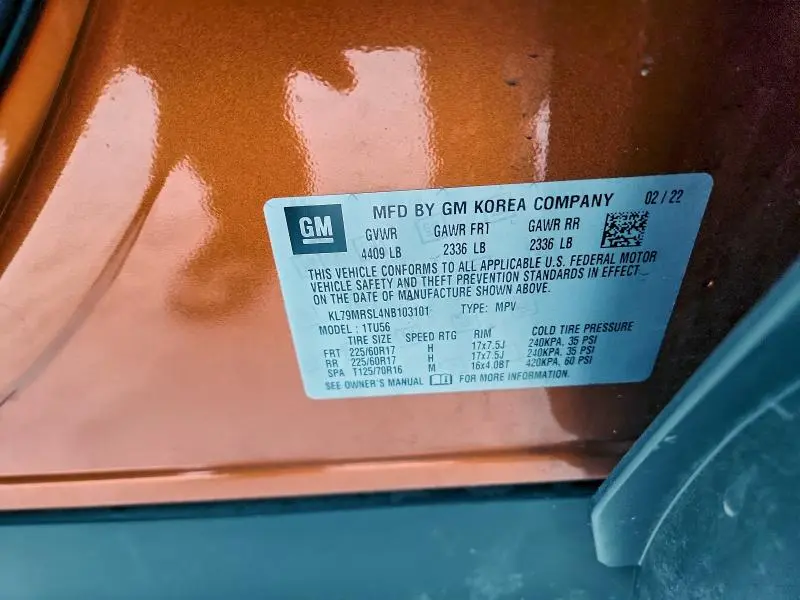 2022 CHEVROLET TRAILBLAZER LT  