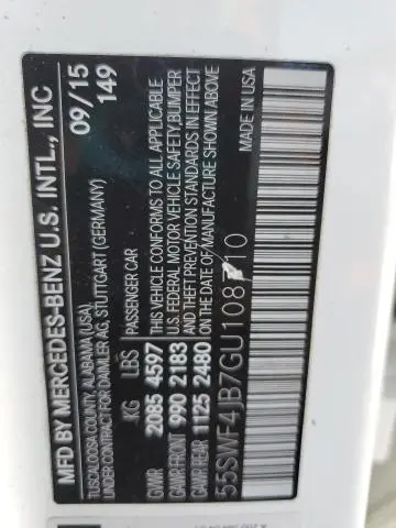 2016 MERCEDES-BENZ C 300  