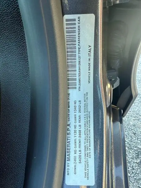 2017 MASERATI GHIBLI   