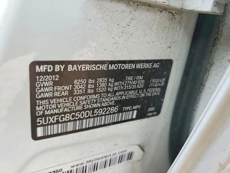 2013 BMW X6 XDRIVE50I  