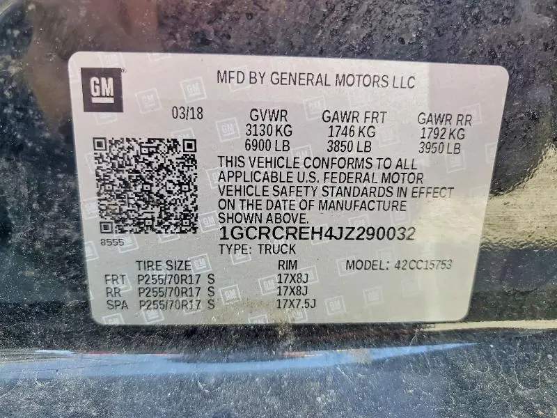 2018 CHEVROLET SILVERADO C1500 LT  