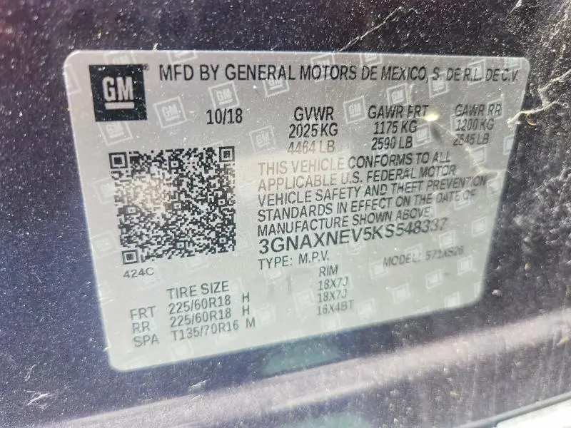 2019 CHEVROLET EQUINOX PREMIER  