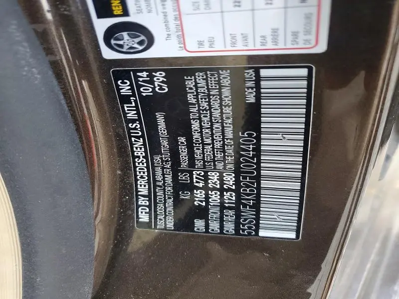 2015 MERCEDES-BENZ C 300 4MATIC  