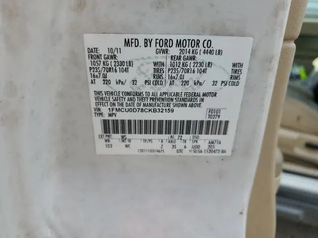 2012 FORD ESCAPE XLT  