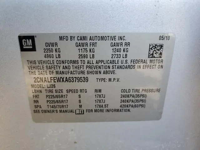 2010 CHEVROLET EQUINOX LTZ