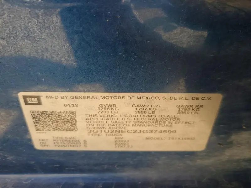 2018 GMC SIERRA K1500 SLT  