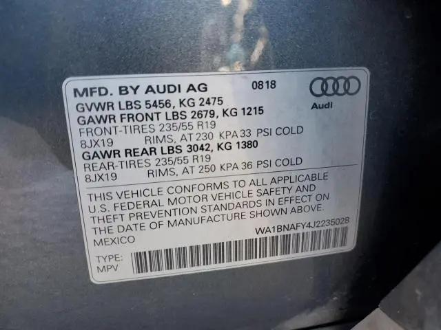 2018 AUDI Q5 PREMIUM PLUS  