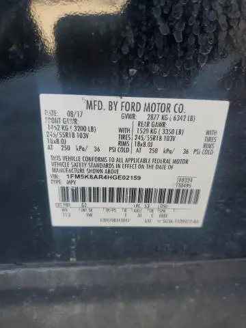 2017 FORD EXPLORER POLICE INTERCEPTOR  