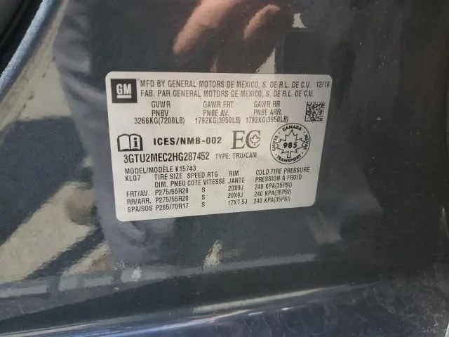 2017 GMC SIERRA K1500 SLE  