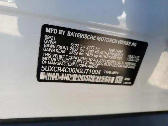 2022 BMW X5 SDRIVE 40I  