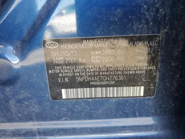 2016 HYUNDAI ELANTRA SE  