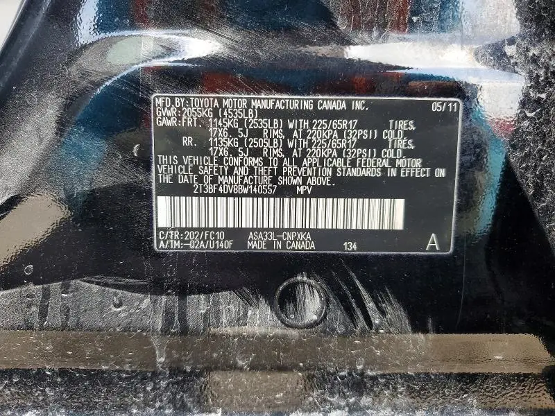 2011 TOYOTA RAV4 BASE  