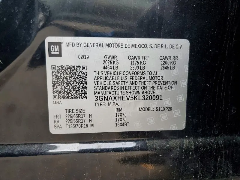 2019 CHEVROLET EQUINOX LS  