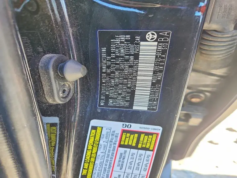2019 TOYOTA COROLLA LE  