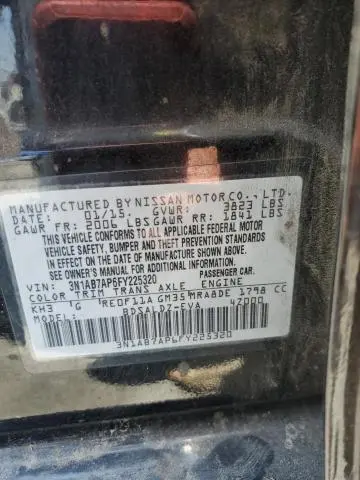 2015 NISSAN SENTRA S  