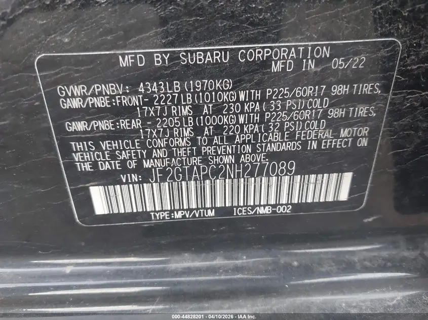 2022 SUBARU CROSSTREK PREMIUM